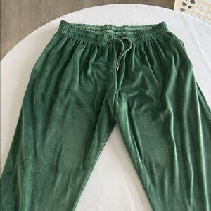 PINK Victoria's Secret Teal Velour Pants